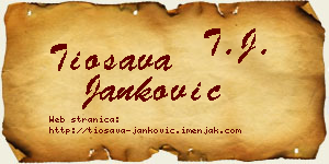 Tiosava Janković vizit kartica